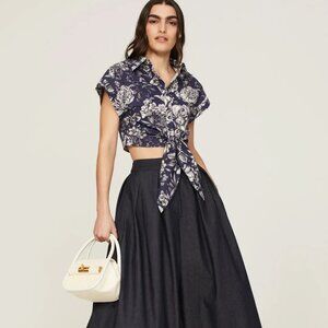 Adam Lippes Cropped Floral Shirt